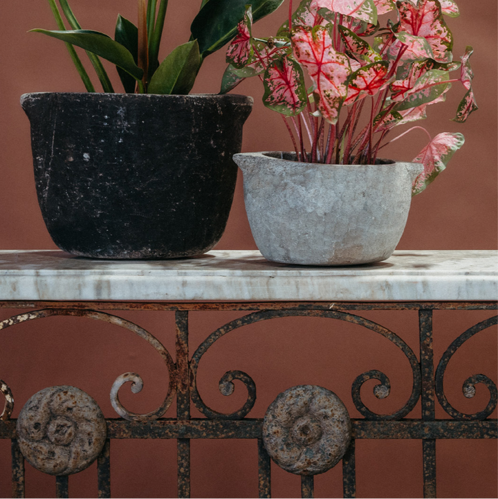 Iron Console w/ Marble Top