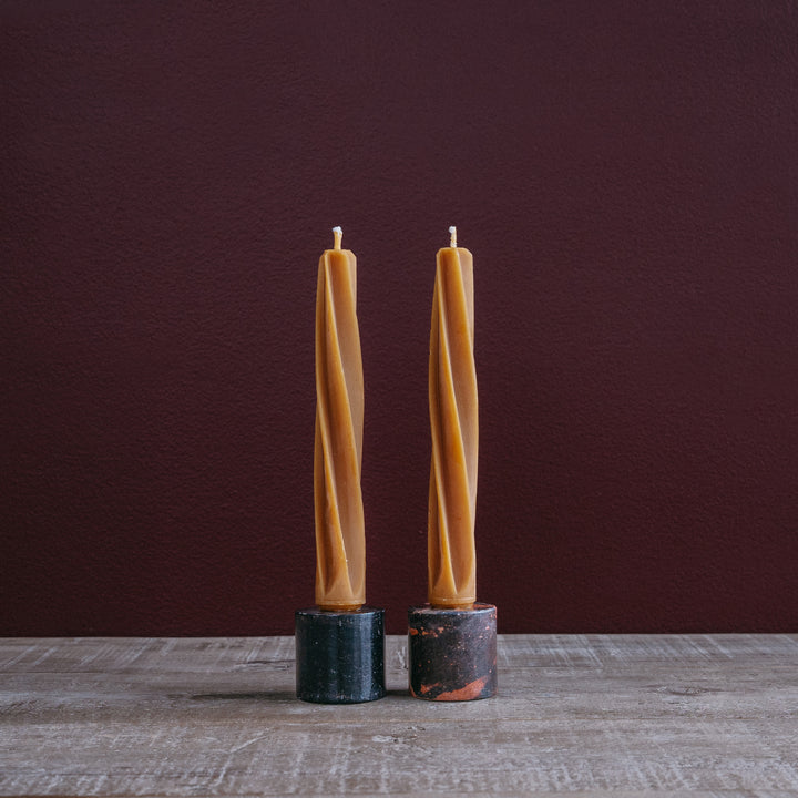 Amber Rope Taper Candles