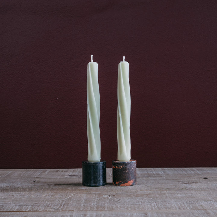 Celadon Rope Taper Candles