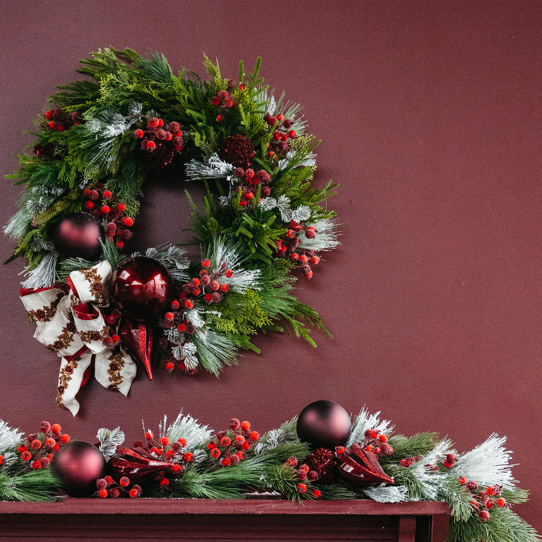 Ice + Berries Faux Wreath