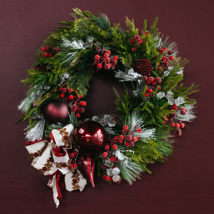 Ice + Berries Faux Wreath