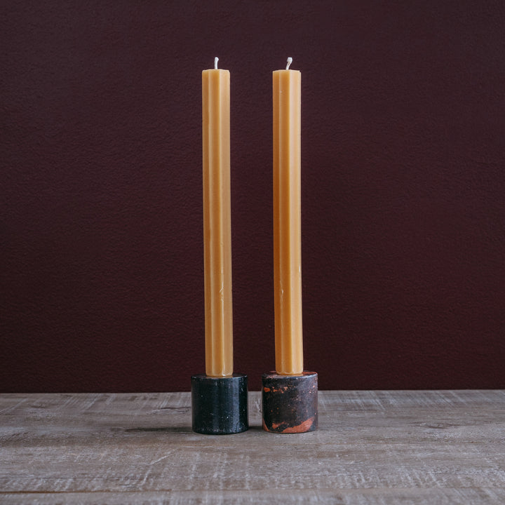 Natural Fluted Church Taper Candles