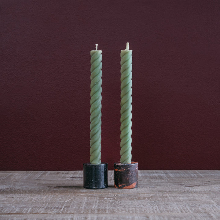 Sage Rope Taper Candles