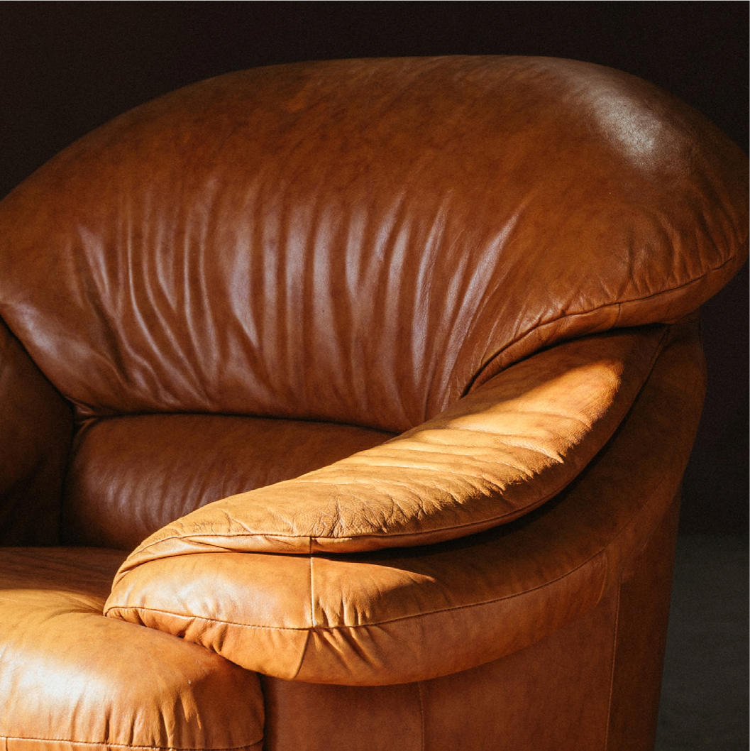 Vintage Leather Armchair Pair